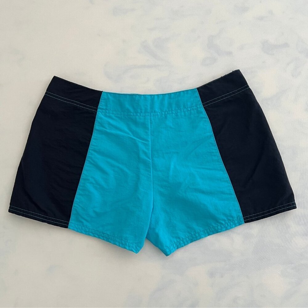 Nautica Women's Vintage Blue Surfer Swim Micro Mini Shorts - Picture 2 of 8